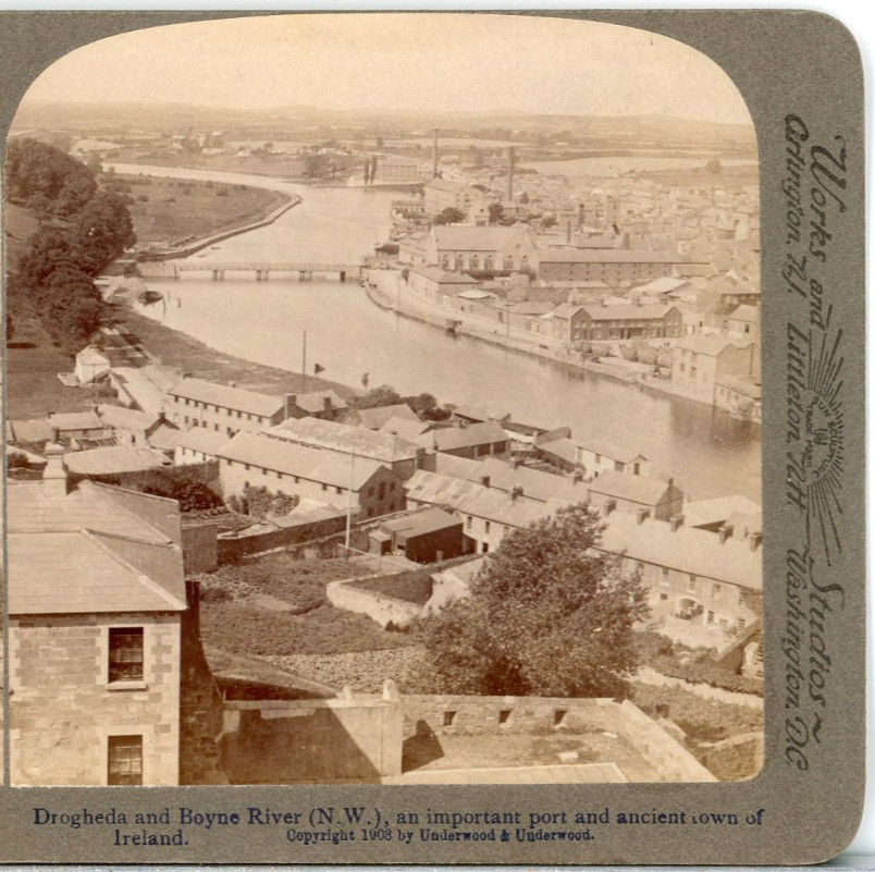 IRELAND, Drogheda & Boyne River, A Port & Ancient Town--Underwood Stereoview T84