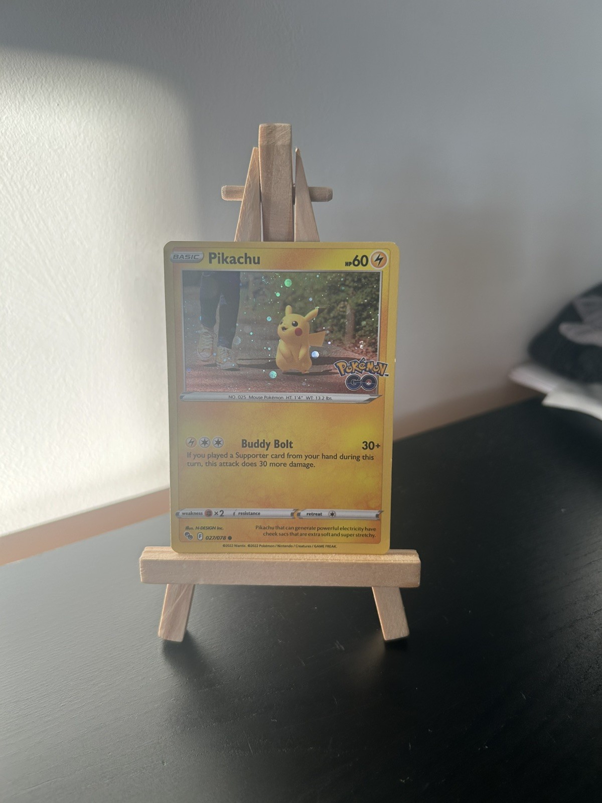 Pokemon TCG Pikachu 027/078 Pokemon Go 2022 Cosmos Holo Pokemon TCG Pikachu 027/078 Pokemon Go 2022 Cosmos Holo
