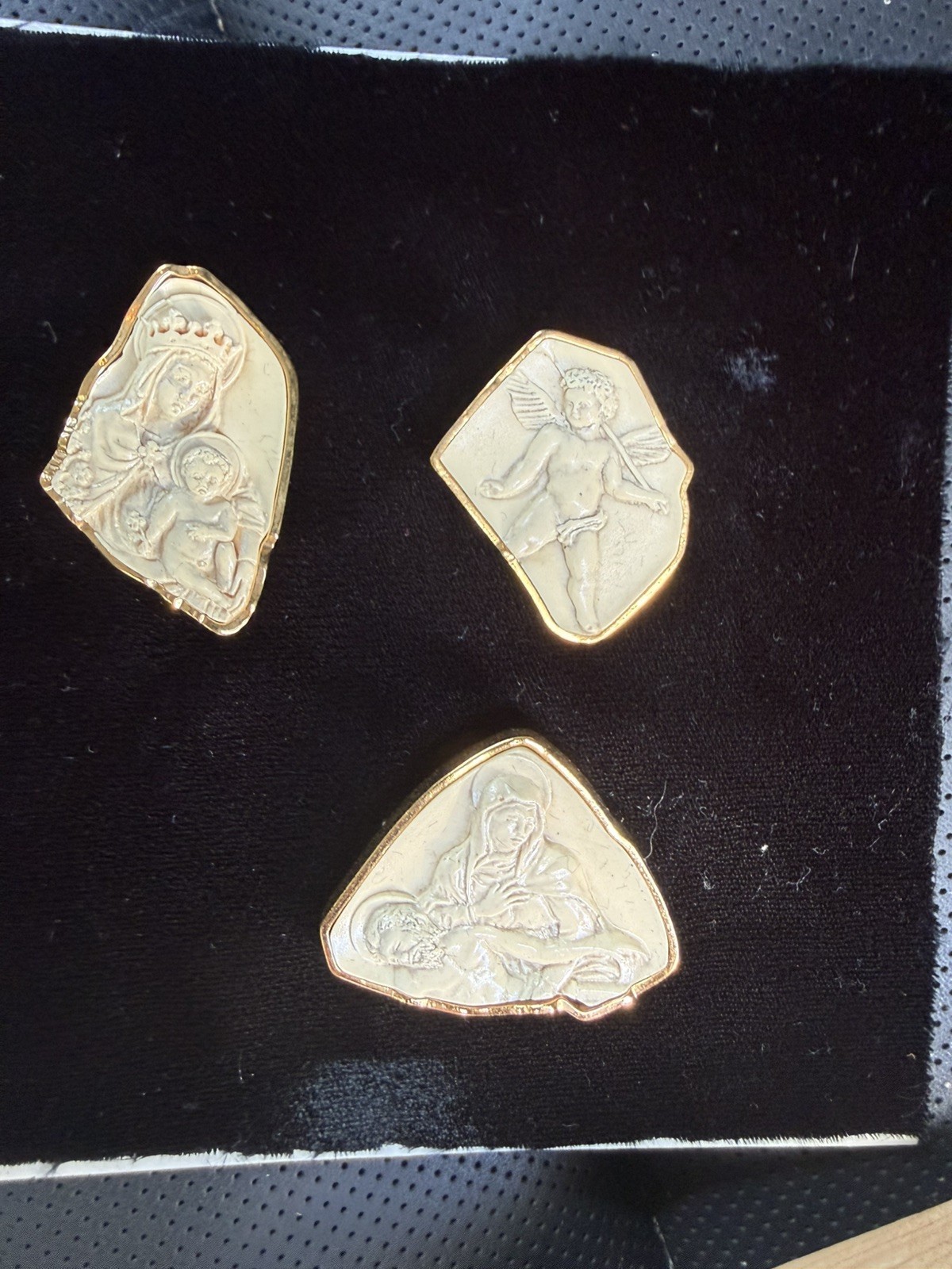 The Vatican Library Collection- set of 3 brooches. 