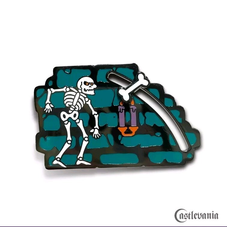 Castlevania Skeleton Throwing Bone Enemy Enamel Pin Figure #/200 Konami