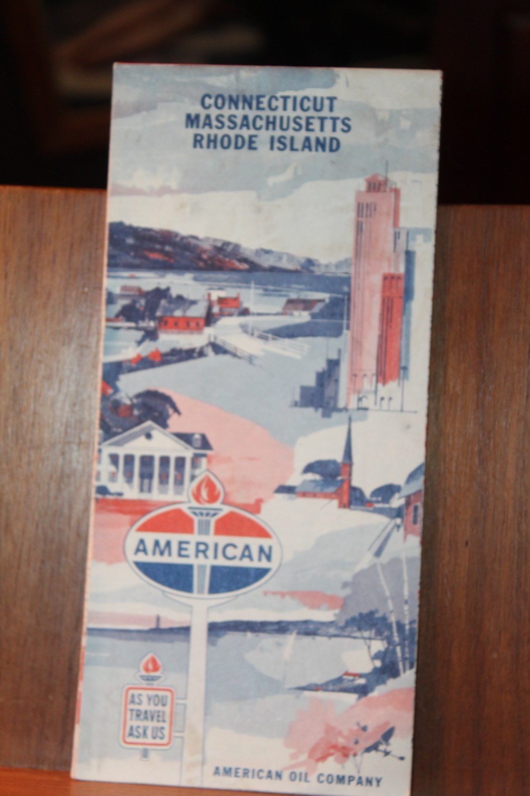 Vintage Travel Map American Oil Connecticut Massachusetts Rhode Island 1960\'s Vintage Travel Map American Oil Connecticut Massachusetts Rhode Island 1960\'s