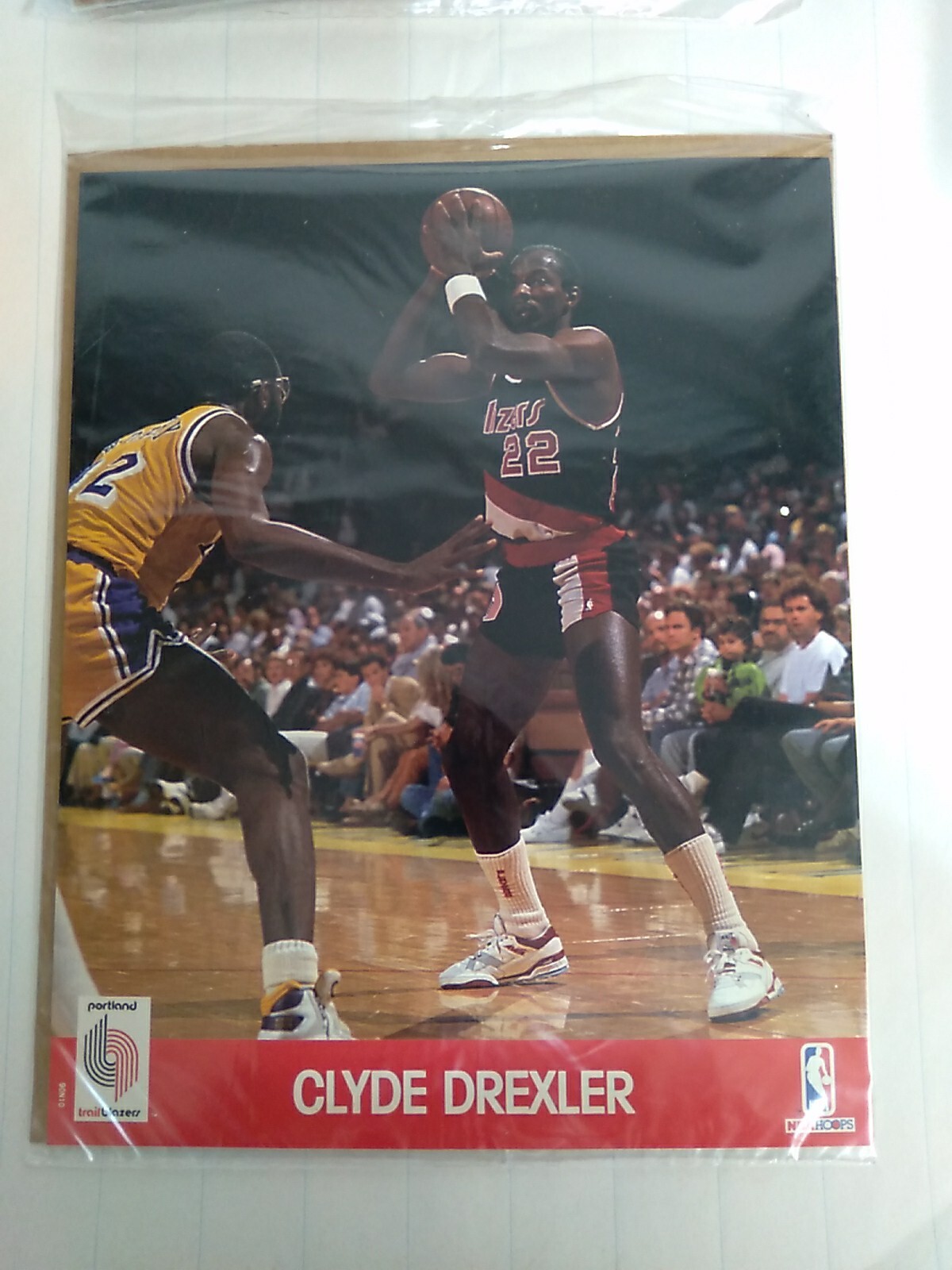 1990 Clyde Drexler Portland Trail Blazers Basketball 8x10\