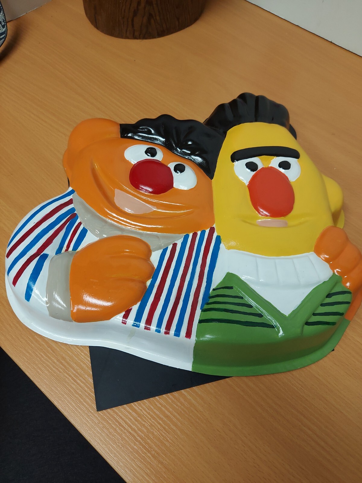 1970s Wilton style metal Bert & Ernie Cake Pan Hand Painted vintage