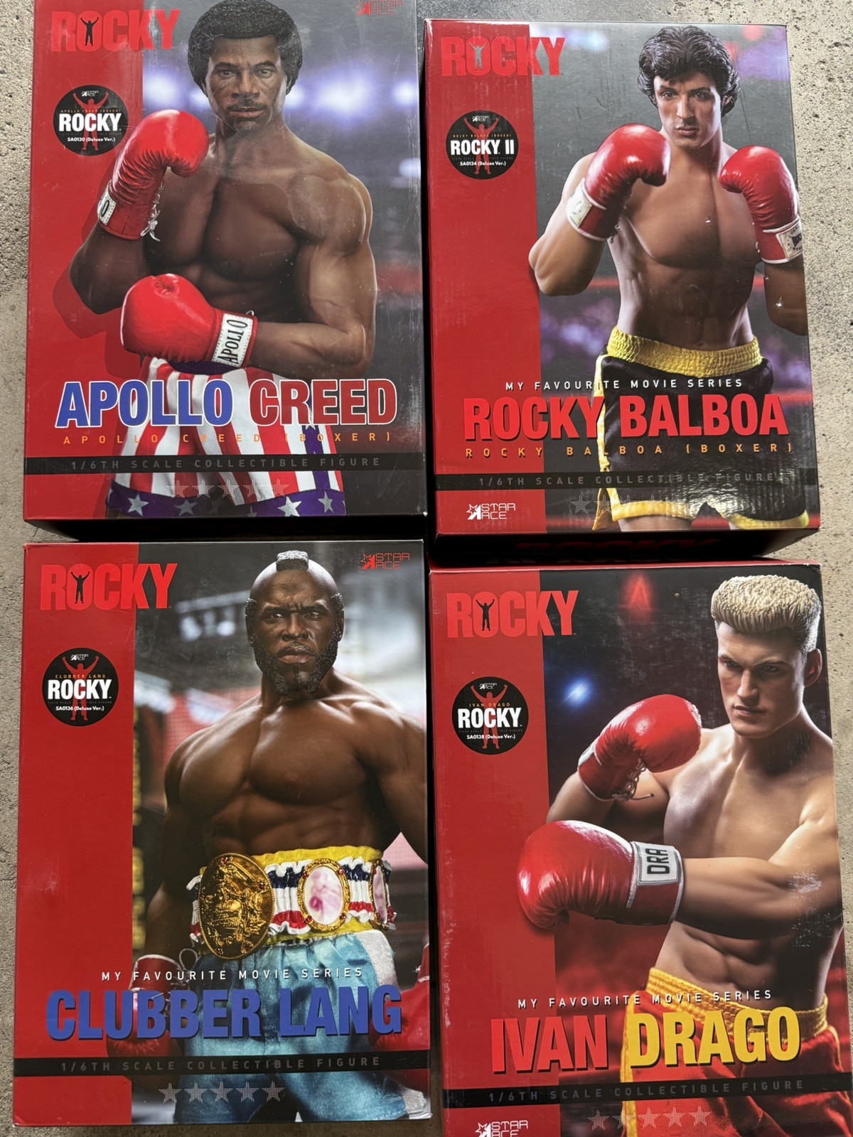 STAR ACE Clubber Lang DLX, Apollo Creed DLX NO STAND, Ivan Drago DLX NO STAND
