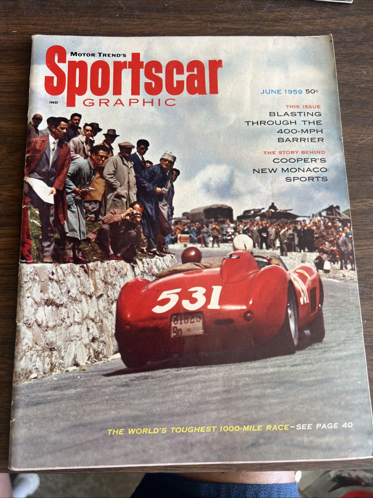 VINTAGE SPORTS CAR GRAPHIC MAGAZINE JUNE 1959  MODELS