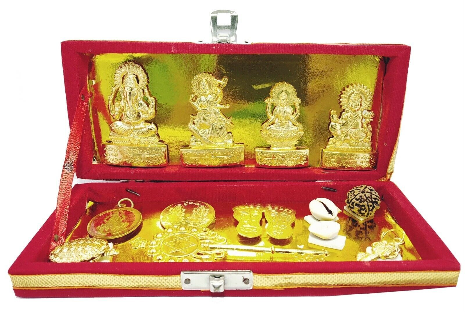 Kuber Dhan Laxmi Yantra Box Puja Kit Lakshmi Ganesh Kuber Set