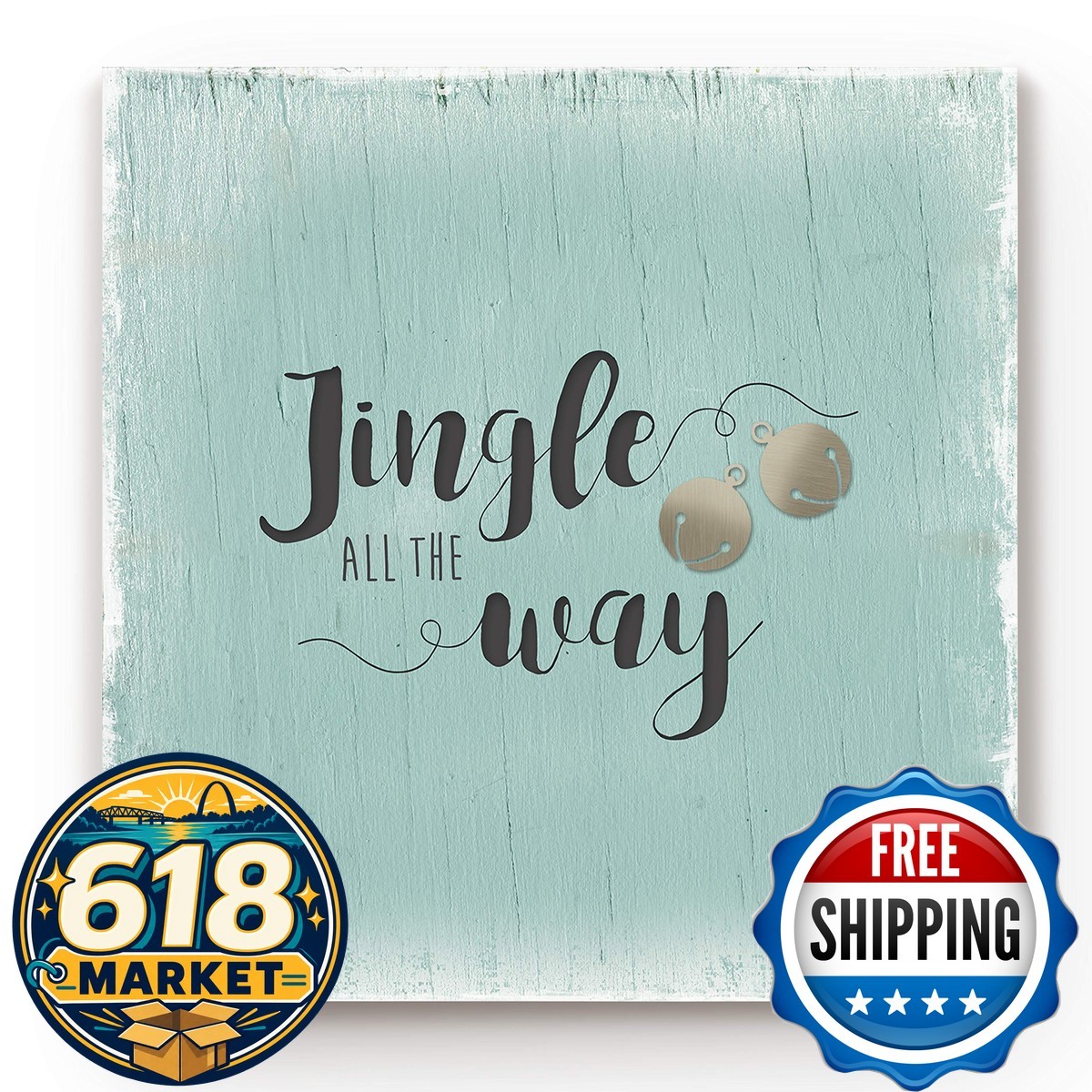 Renditions Gallery Jingle All The Way Canvas Christmas Wall Art 32x32