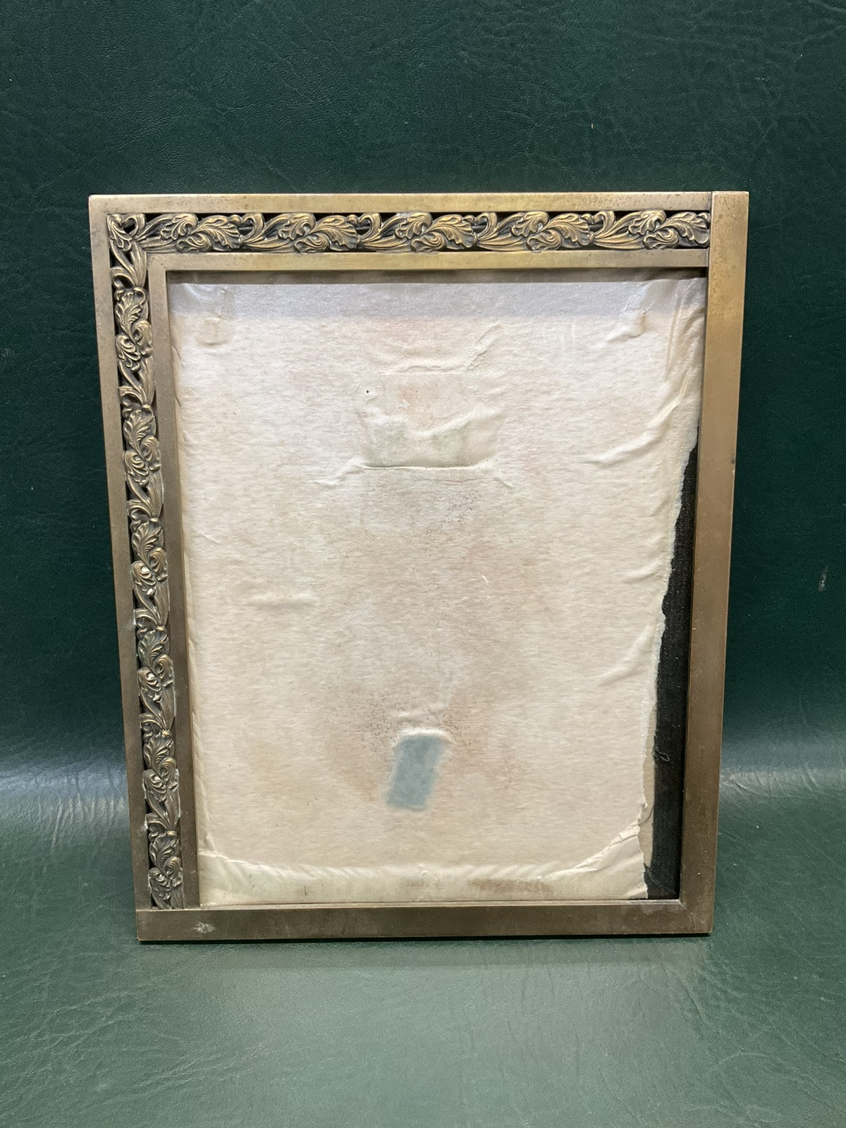 Antique Art Nouveau Romart Trademark Bronze Photo Picture Frame ~ Fits 8\