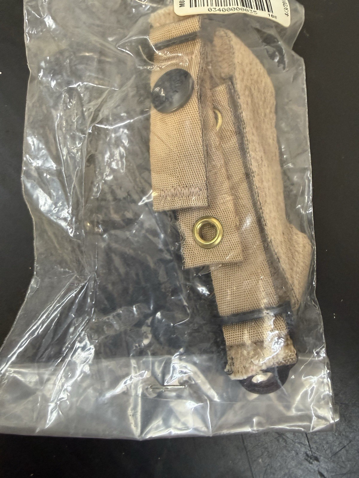 US Army PASGT Helmet Chin Strap Assembly - Sand Tan Color - NOS (MGJun410-AB04