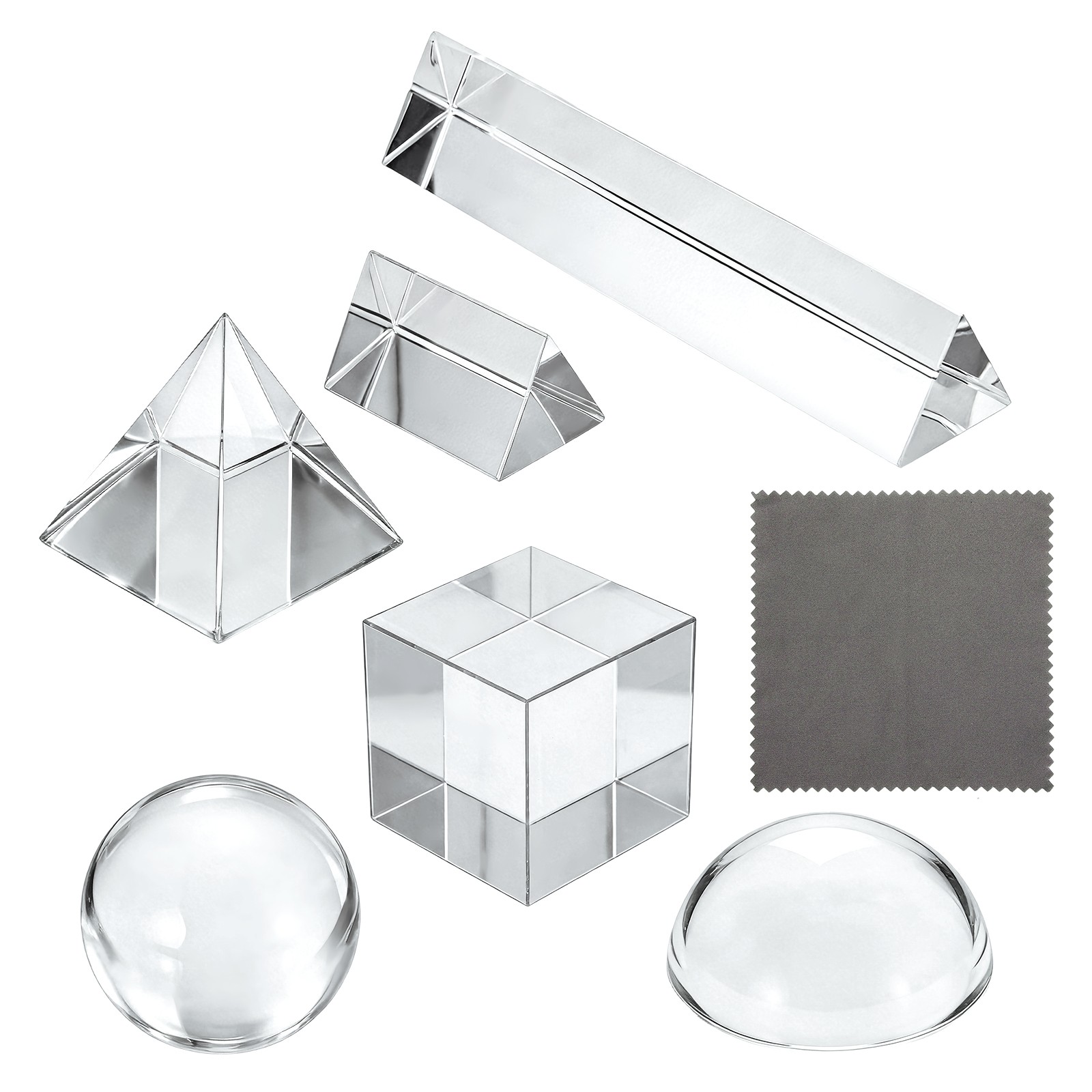6 Pack K9 Optical Crystal Photography Prism Set for Photography
