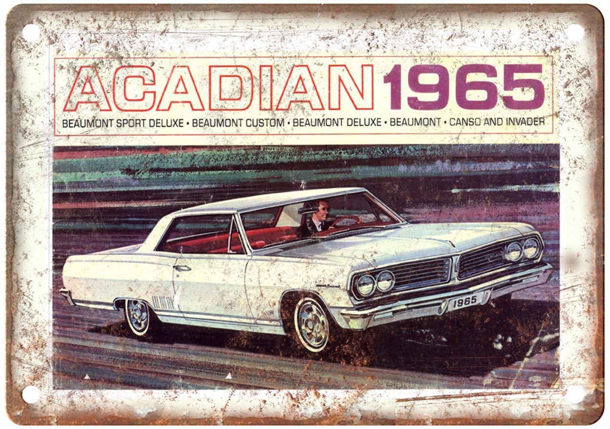 1965 Acadian Vintage Auto Ad Retro Look Metal Sign AN3456 1965 Acadian Vintage Auto Ad Retro Look Metal Sign AN3456