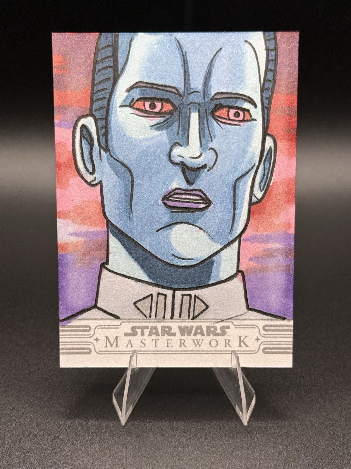 2025 Topps Star Wars Masterwork Sketch Grand Admiral Thrawn Nick Gribbon