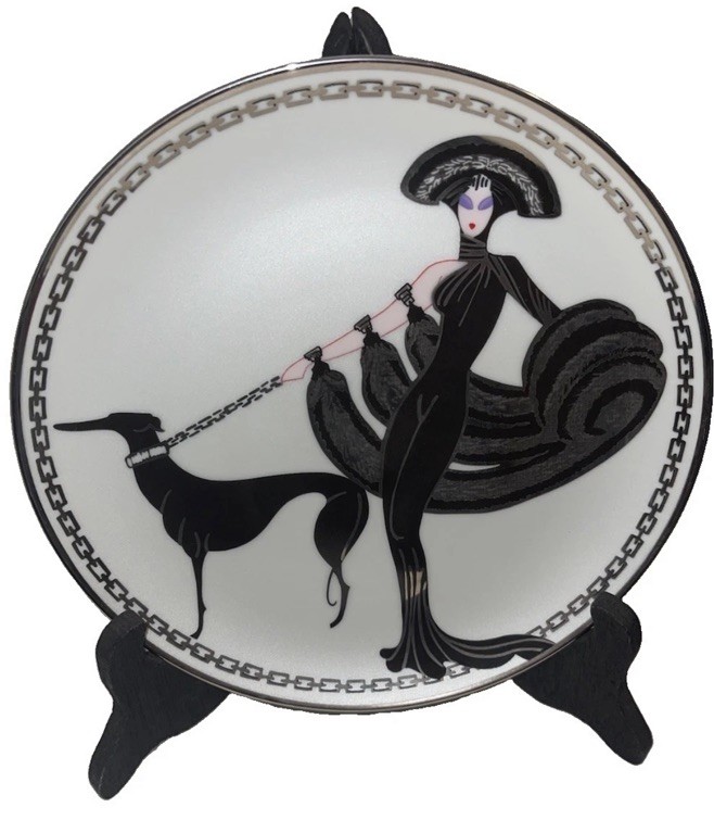 Nice VTG House of Erte Art Deco Limited  Women Plate Franklin Symphony In Black 