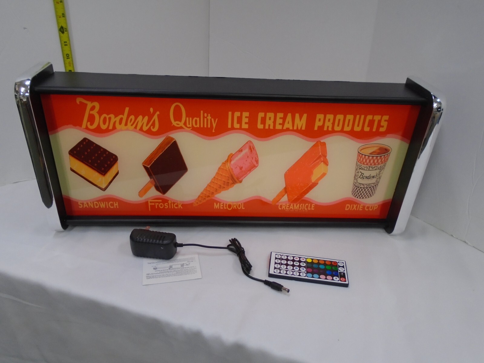 Bordens Ice Cream LED Display lighted sign lightbox Wall Hanging Light