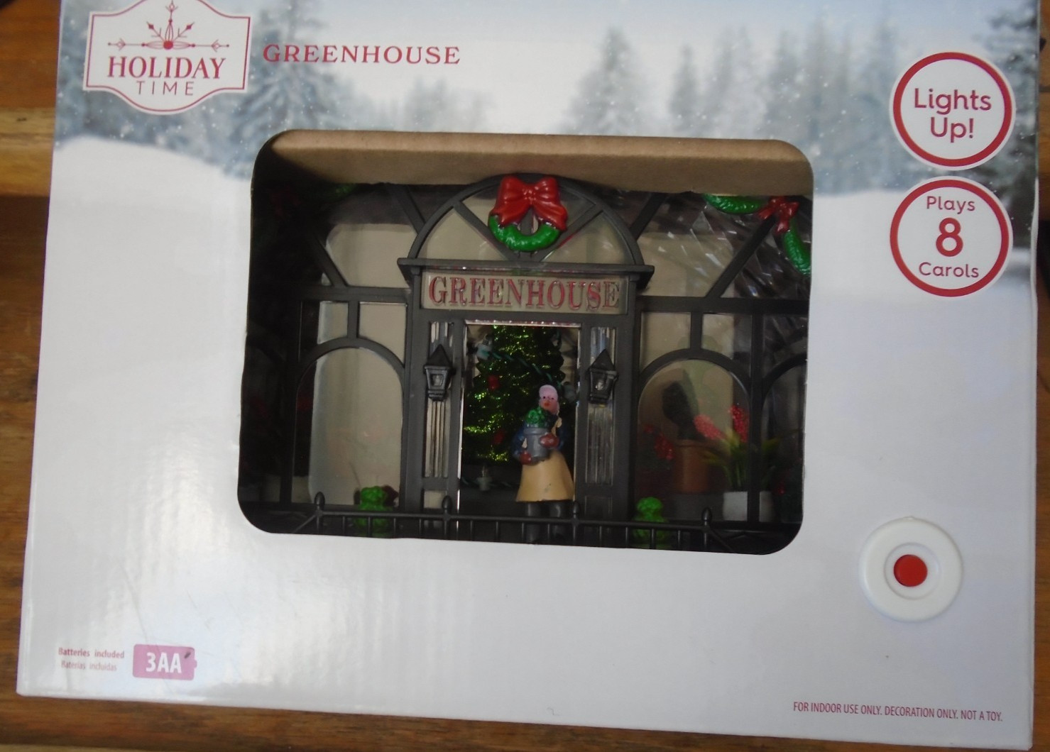 Holiday Time Christmas Village Greenhouse building light up accessories NIB