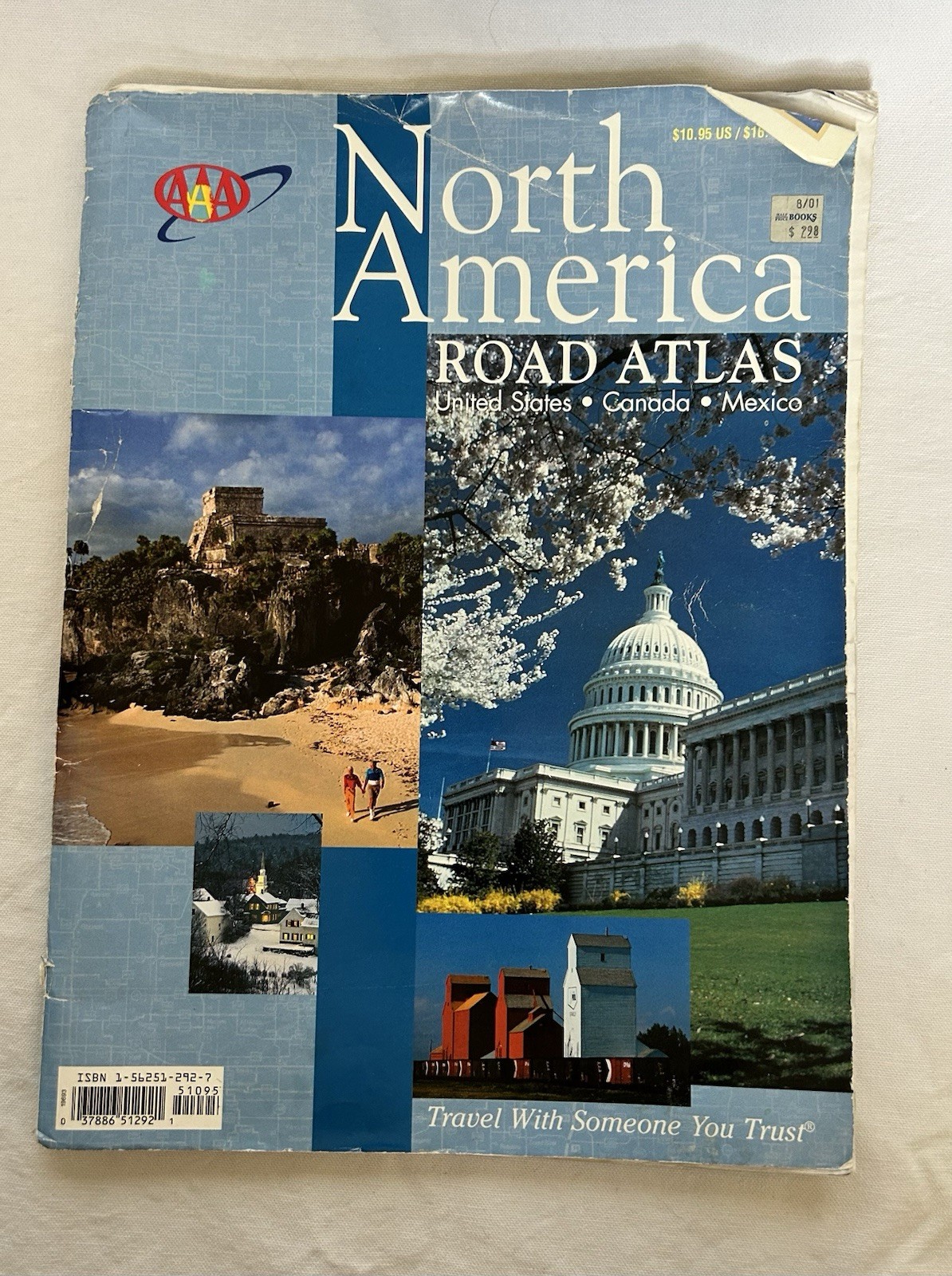 VTG  2000 Rand McNally North America Road Atlas Inc US Canada Mexico EUC AAA
