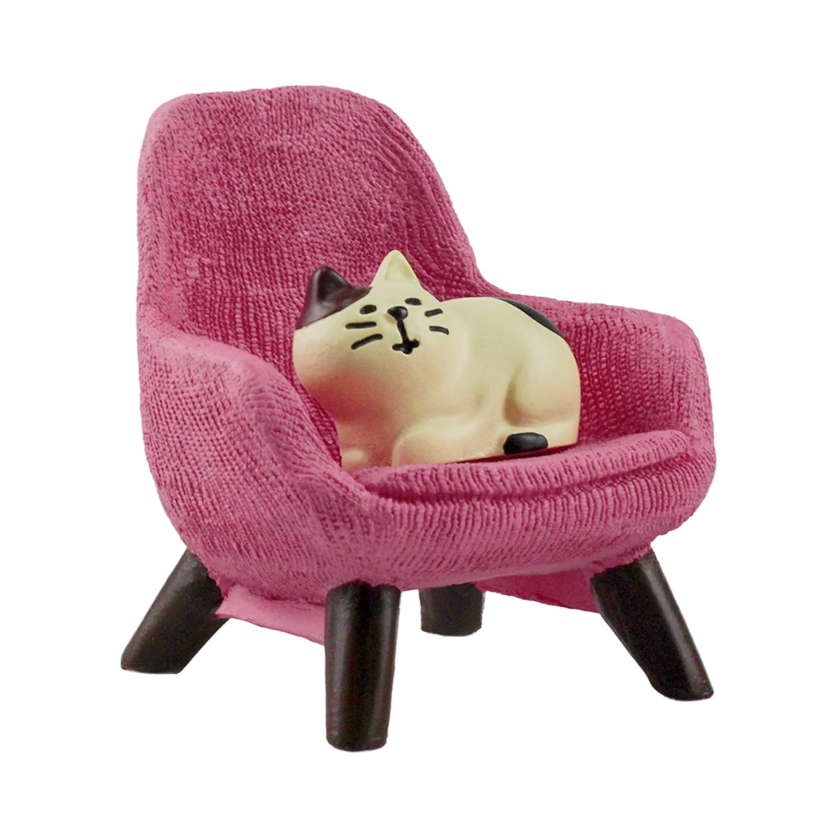 Refintural Miniature Cat Figurines 1.9 inches x x 2 inches, Pink