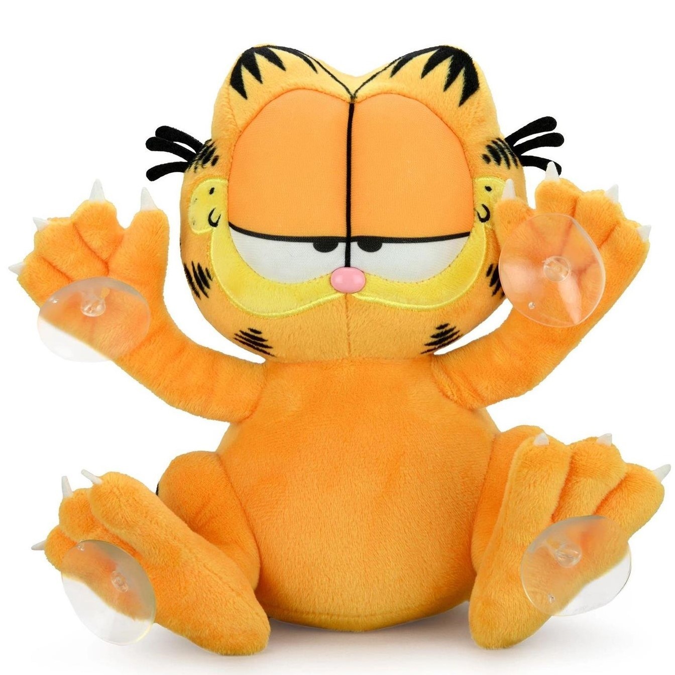 ❦ New GARFIELD Stuffed Plush CAR WINDOW SUCTION CUPS Fat Tabby Cat Clinger Toy