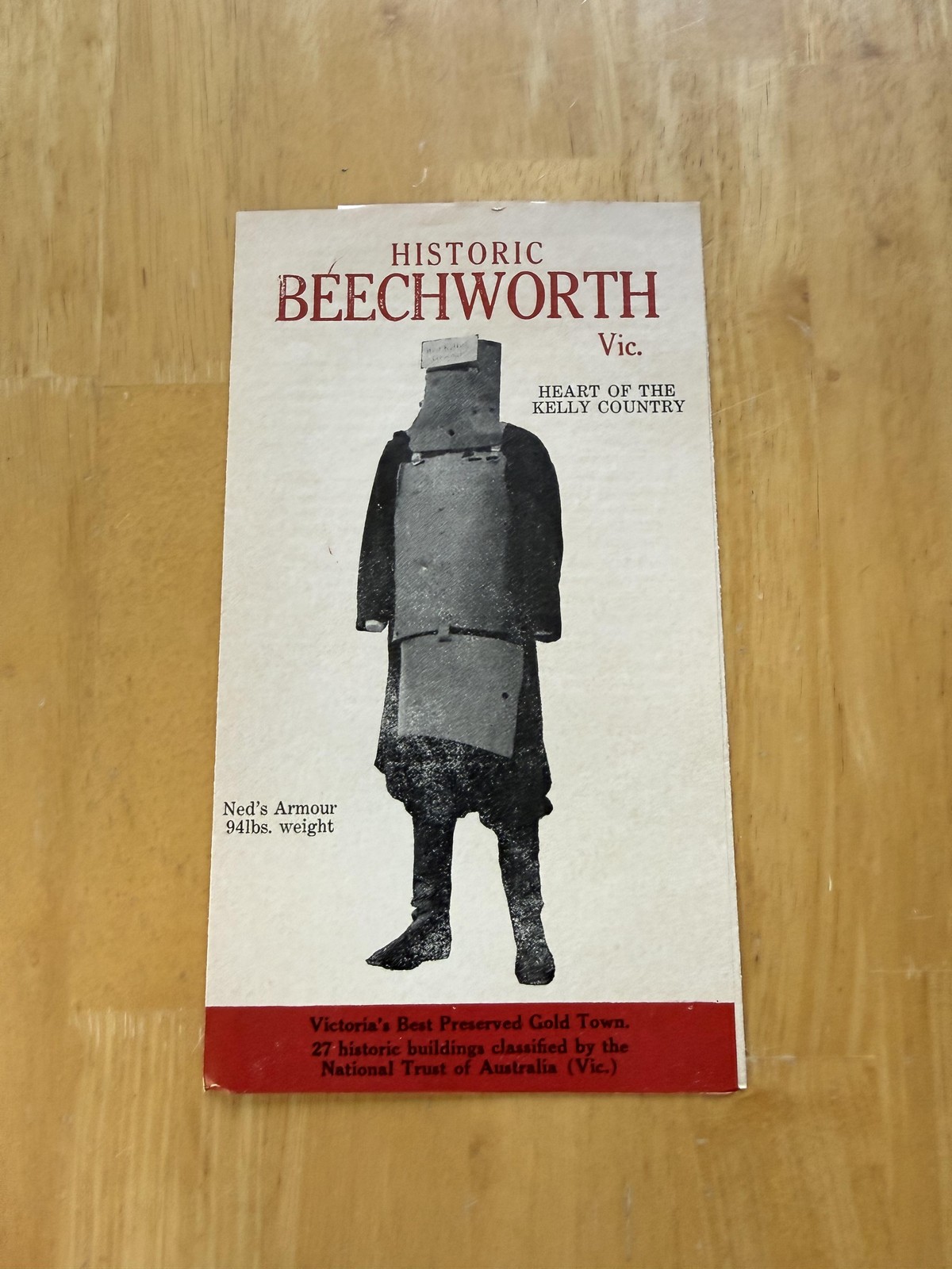 Vintage Historic Beechworth Travel Brochure Ned Kelly Victoria Australia