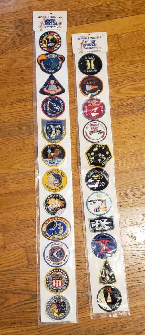 Vintage NASA Mission Patches 2 Complete Packs For Gemini And Apollo