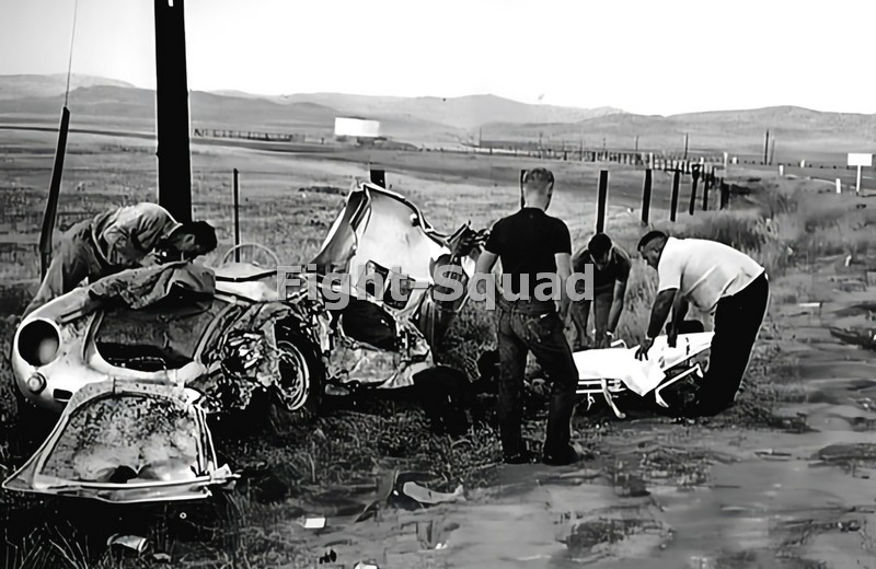 Picture Photo 1955 Porsche 550 Spyder destroyed by Crash James Dean 9751