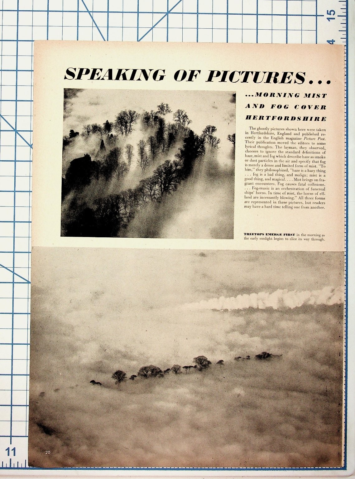 Vintage 1940s Life Magazine Article Hertfordshire England Fog Photos Ads