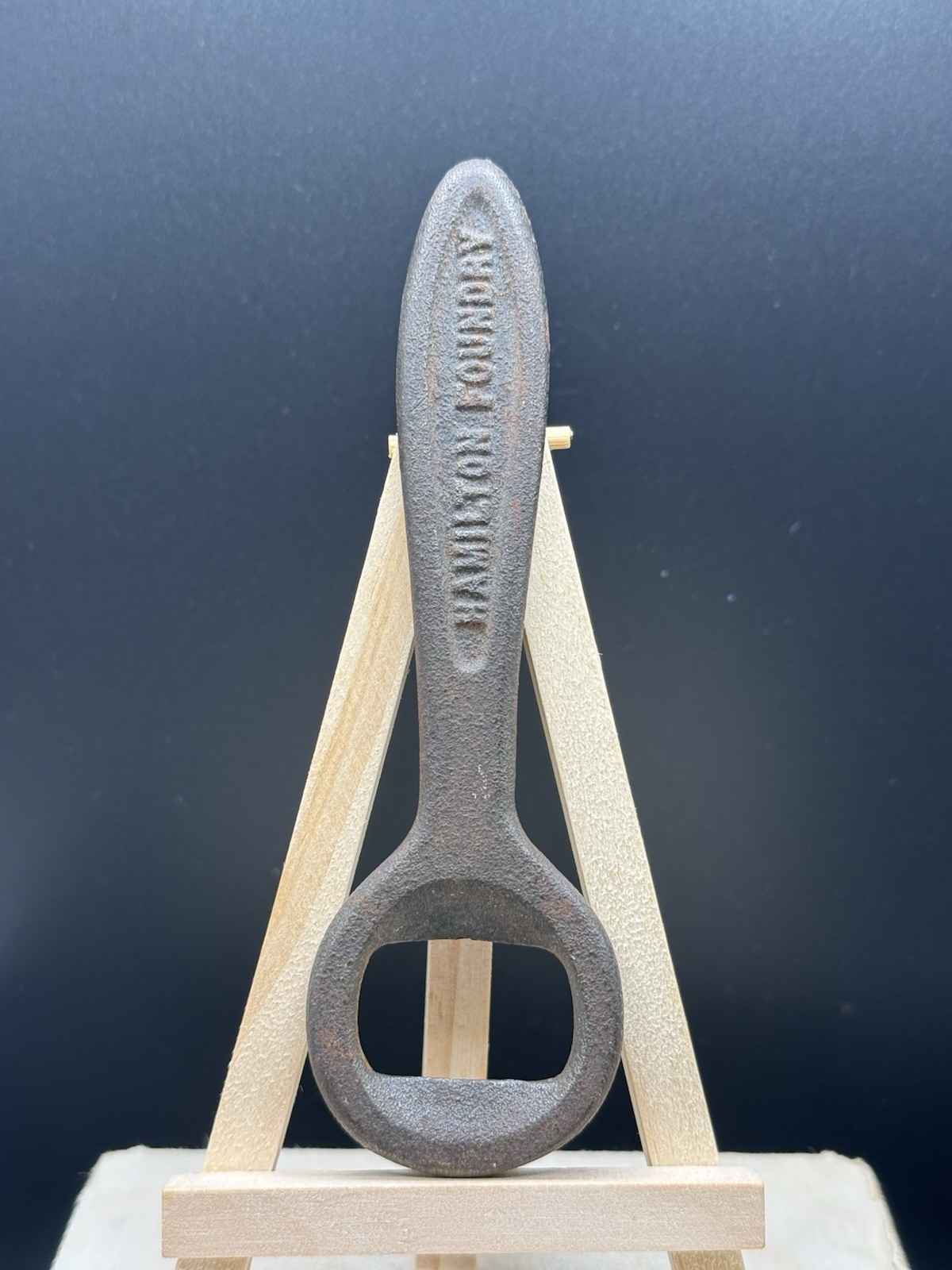 Vintage Hamilton Foundry Cast Iron Bottle Cap Opener EST. 1891 1920’s