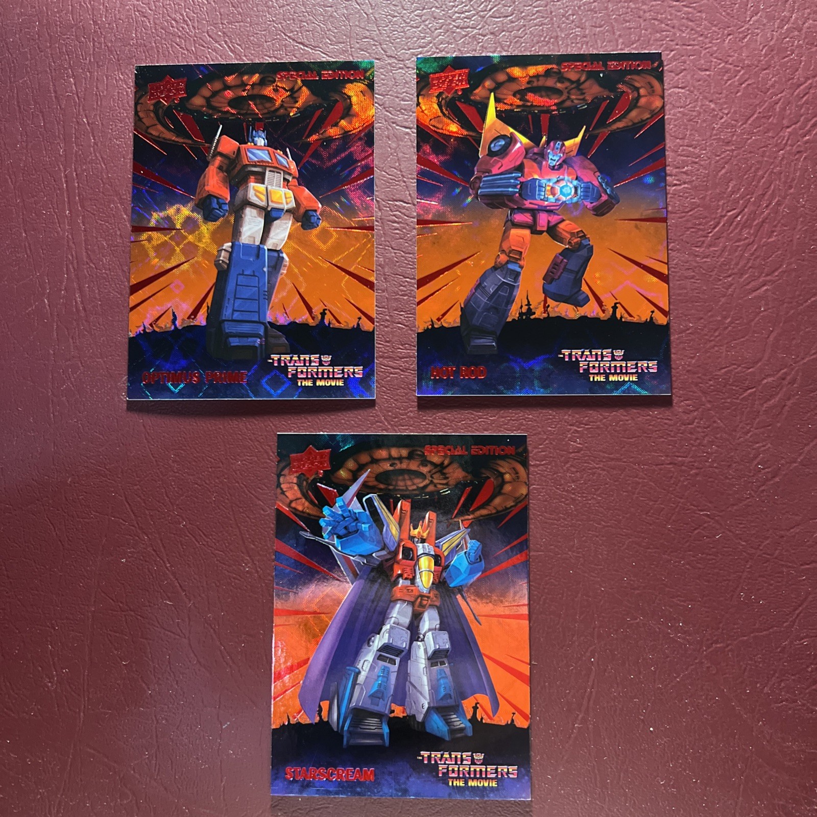 2026 Upper Deck Transformers 40th RARE Red Foil Holo #1 Optimus Prime 0267/1986