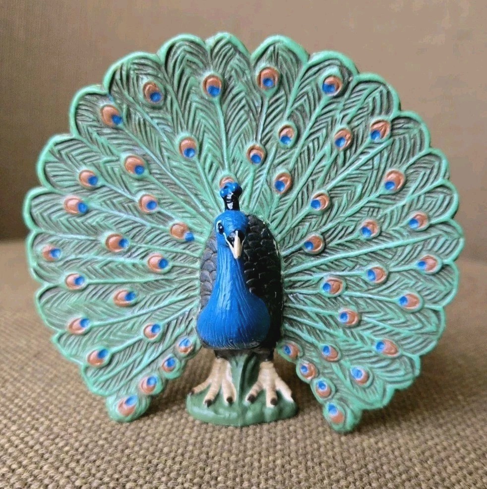 Retired Schleich Peacock 13144 Vintage 2000 Figurine Rare Bird Animal Toy Mint