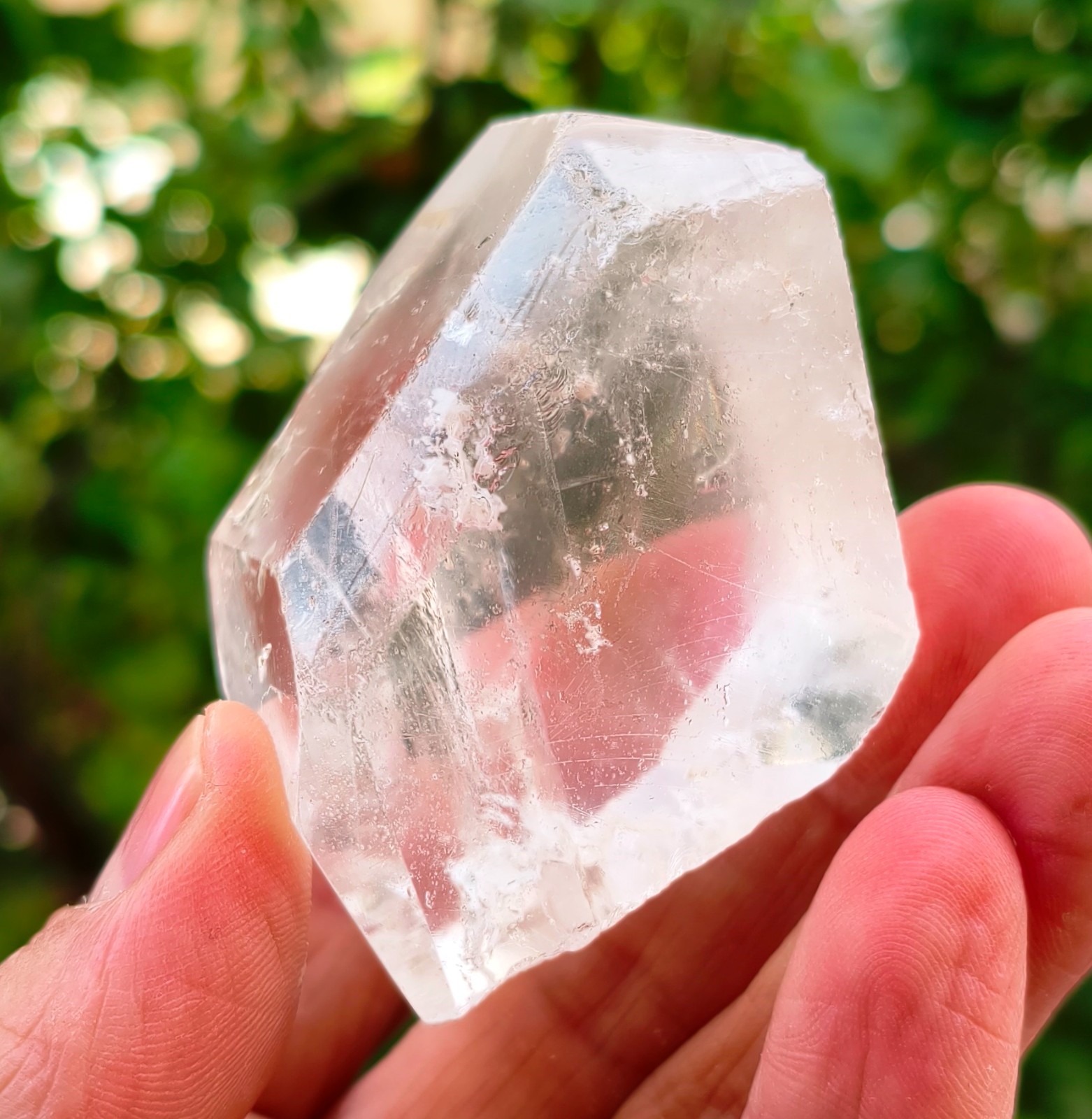 Mirror Polished Optical Crystal Ulexite TV Rock