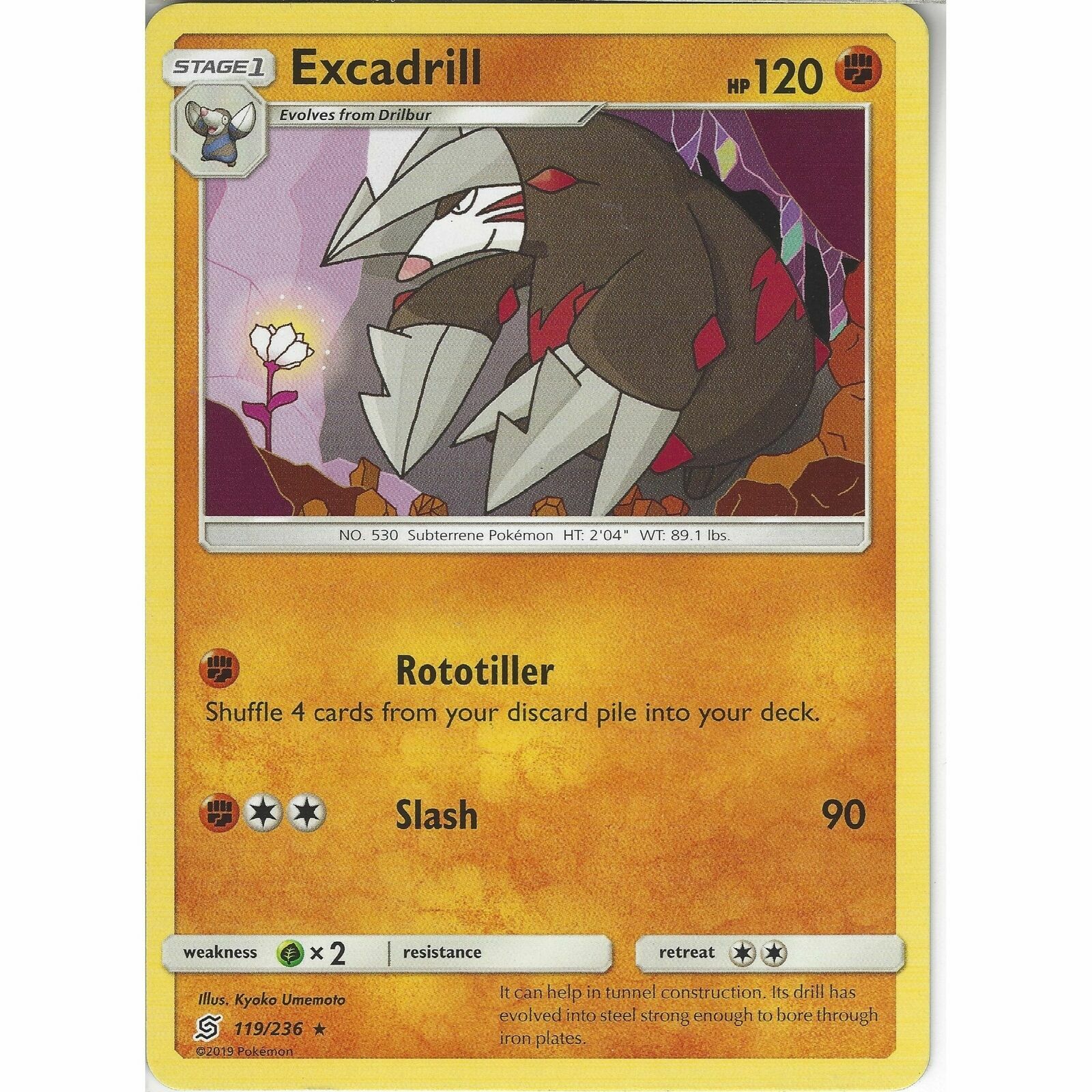 POKEMON CARD EXCADRILL 119/236 NO 530 SUBTERRENE POKEMON TCG CCG