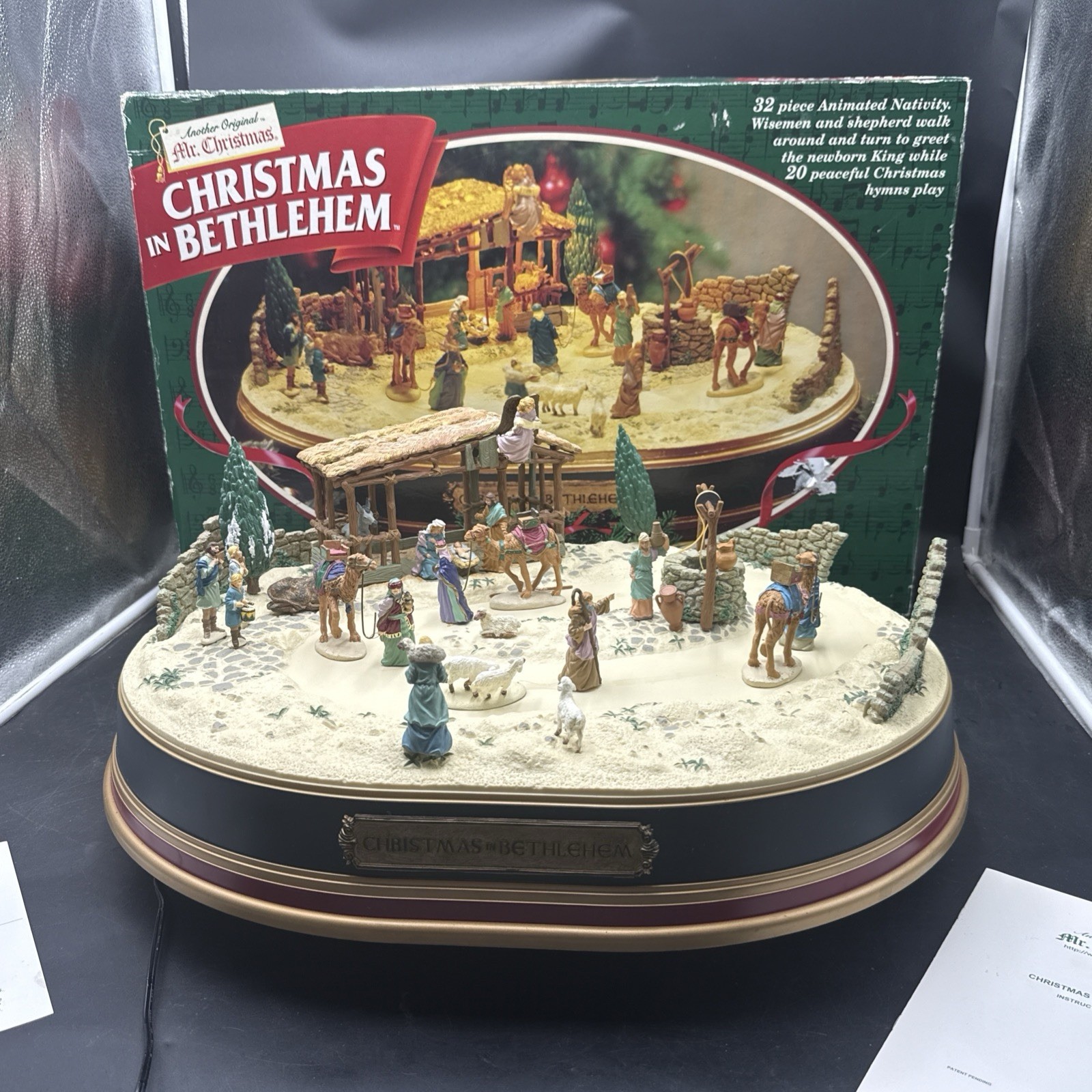 Vtg \'97 Mr. Christmas Musical Christmas in Bethlehem Animated Nativity Complete 