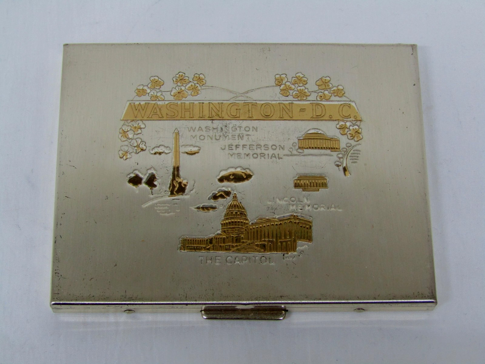 Vintage Washington DC Capitol, Monument, Memorial Landmark Cigarette Case Holder