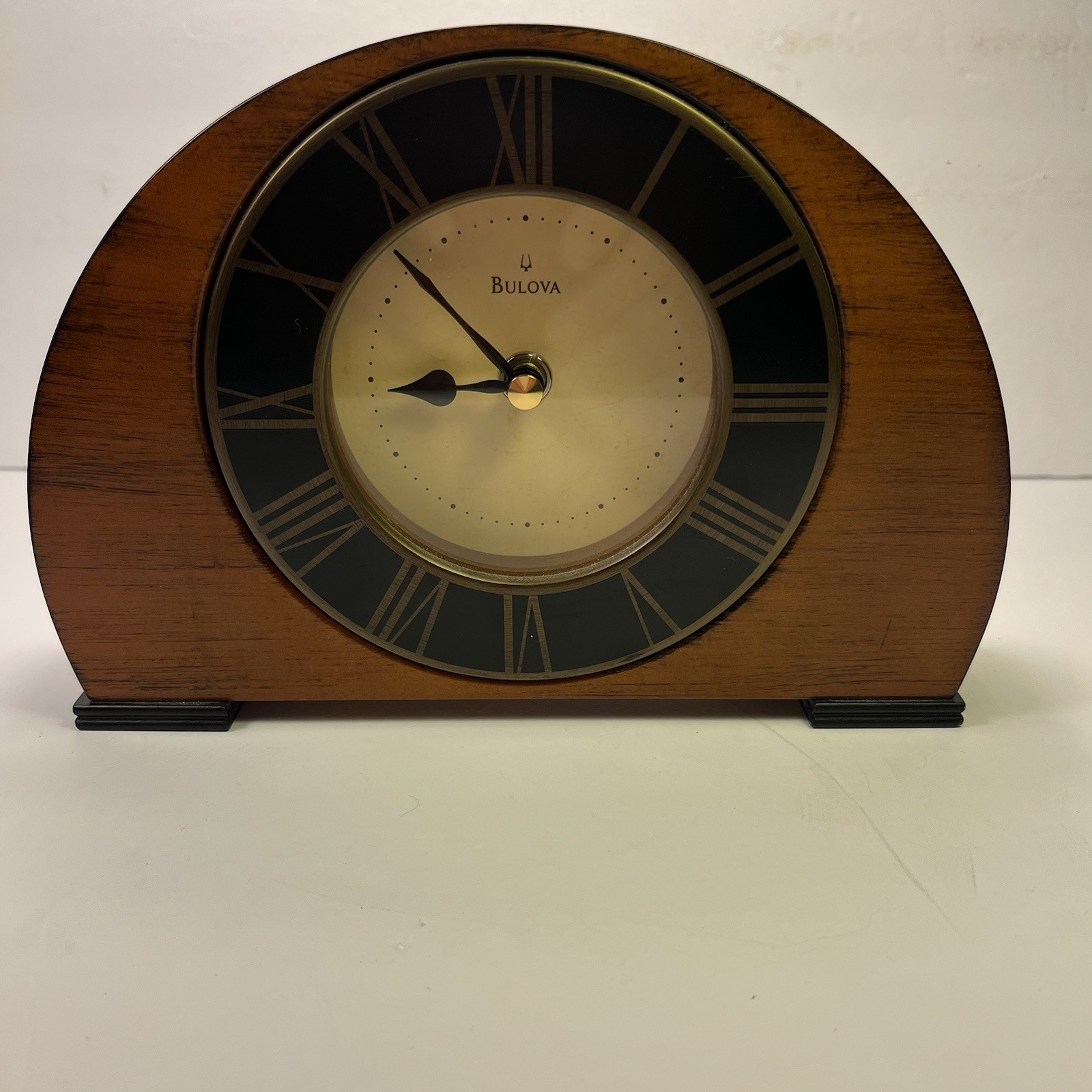 Bulova Tremont Desktop/Mantel Clock B7340 Walnut Finish