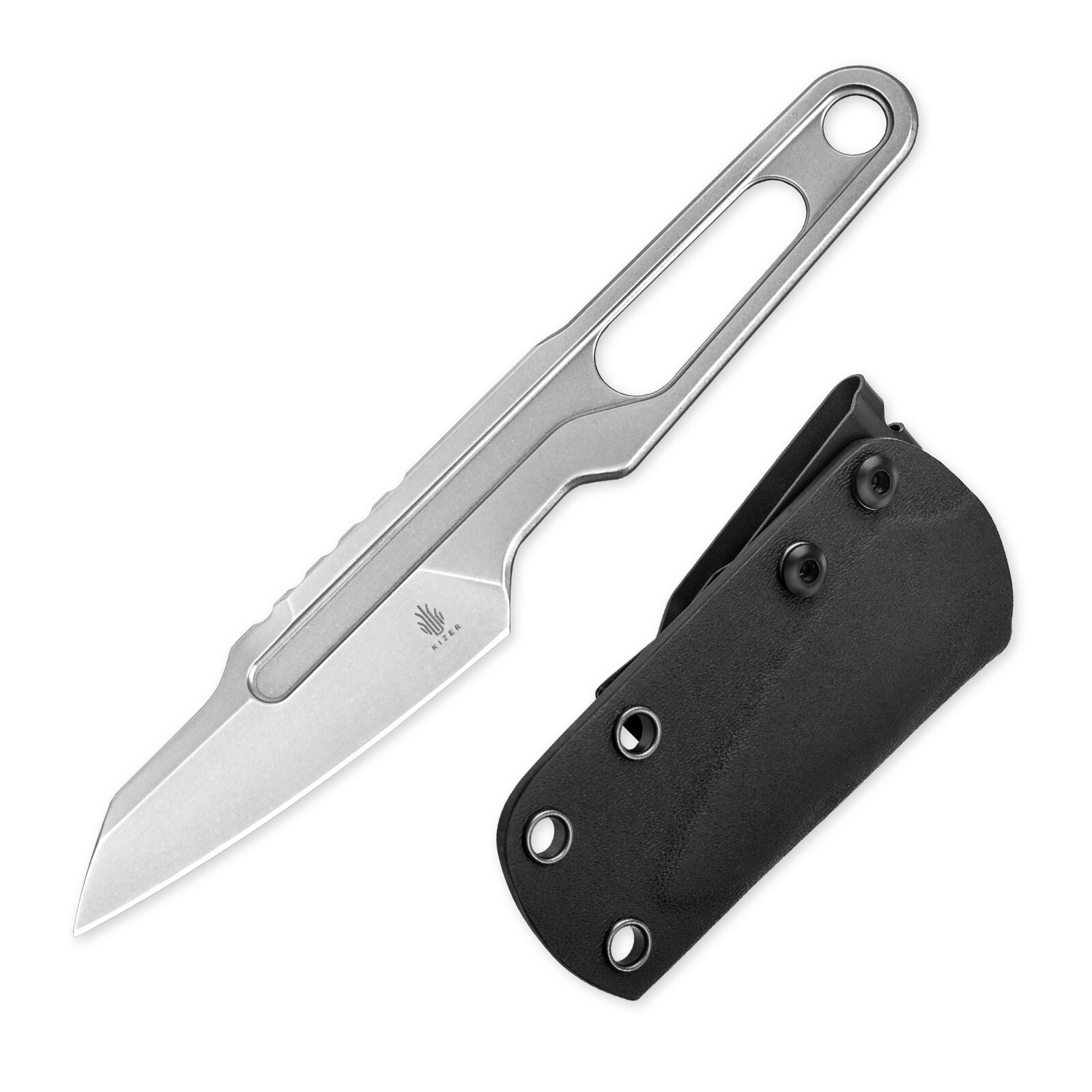 Kizer Cobbler Straight Fixed Pocket Knife D2 Steel Blade & Handle+Sheath 1057A1