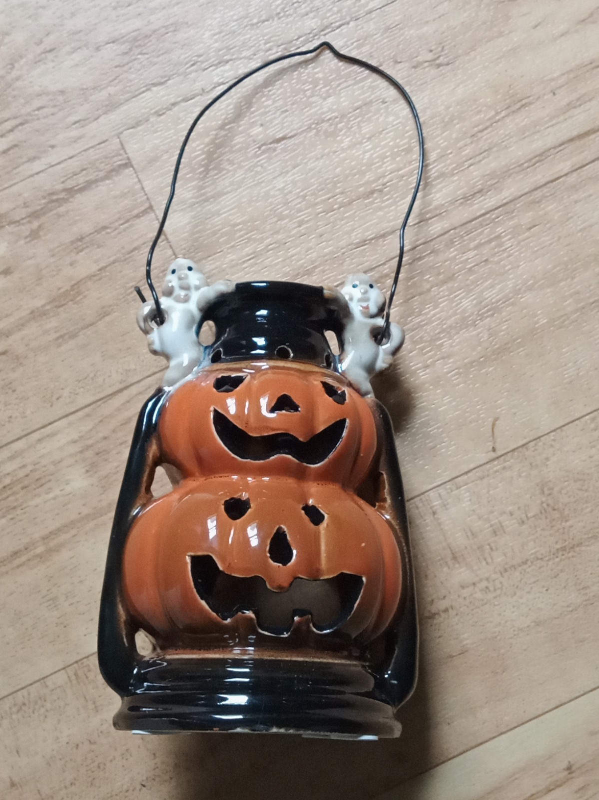 Vintage Halloween Lantern  With Ghost