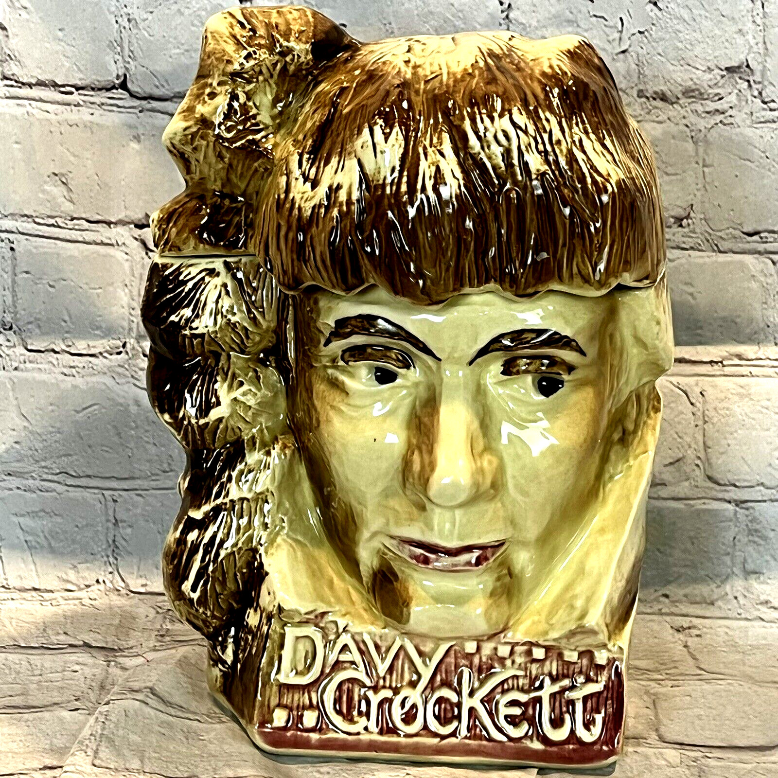 Vintage 1956 McCoy Davy Crockett Cookie Jar 2/011 Vintage 1956 McCoy Davy Crockett Cookie Jar 2/011