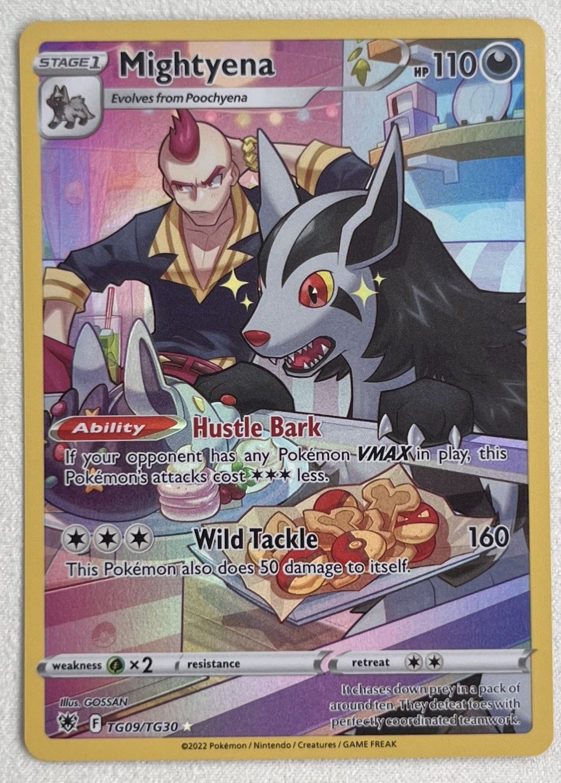 Pokémon TCG Mightyena TG09/TG30 Brilliant Stars TG Full Art Holo Ultra Rare-NM