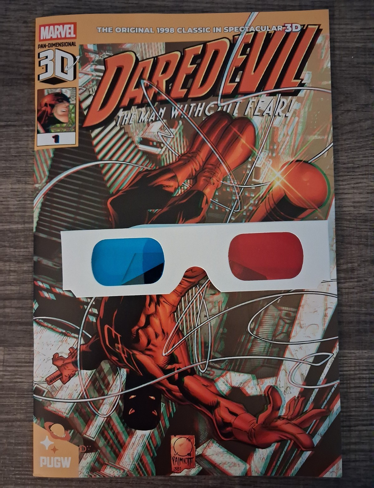 Marvel Daredevil #1 3D Variant 1998 Pan Dimensional 3D Comic With 3D Glasses
