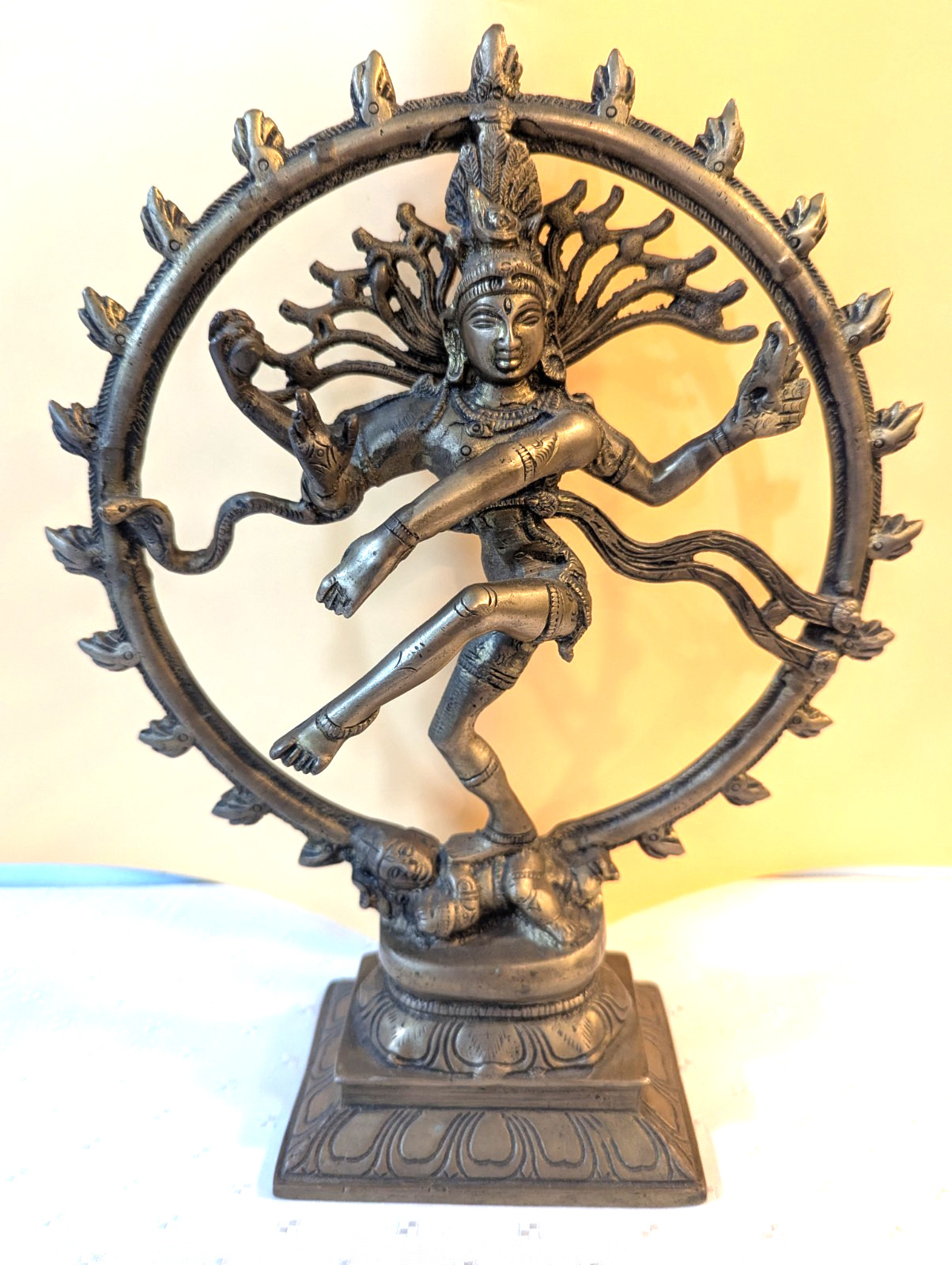Vtg Brass Statue of Dancing Shiva Nataraja-Hindu Statue-12\