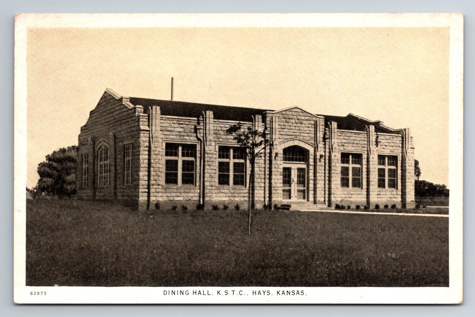 KS, Hays, K. S. T. C. Dining Hall, Vintage Postcard