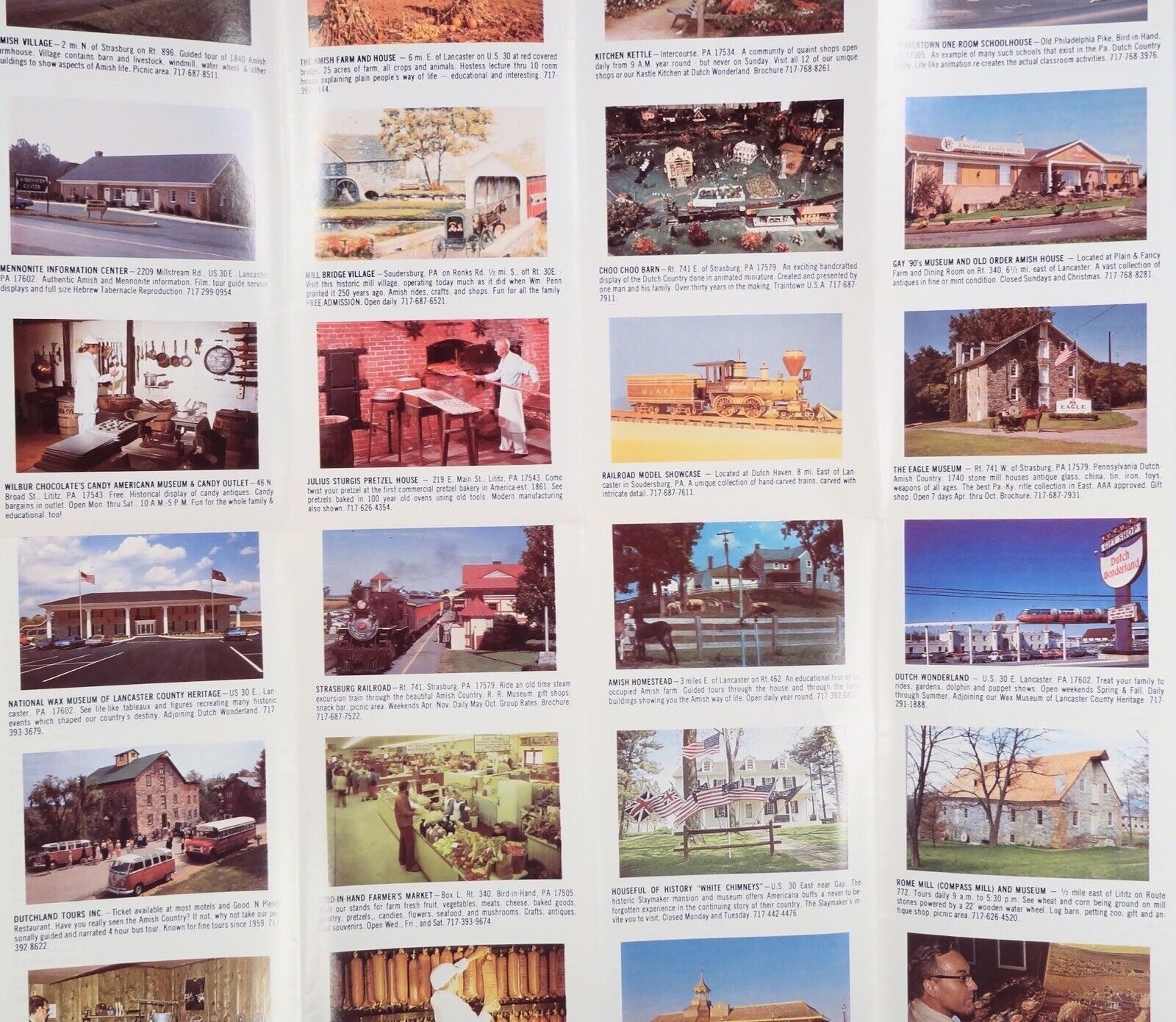 c.1977 BEAUTIFUL LANCASTER COUNTY PA Things to See & Do VISITORS BUREAU brochure