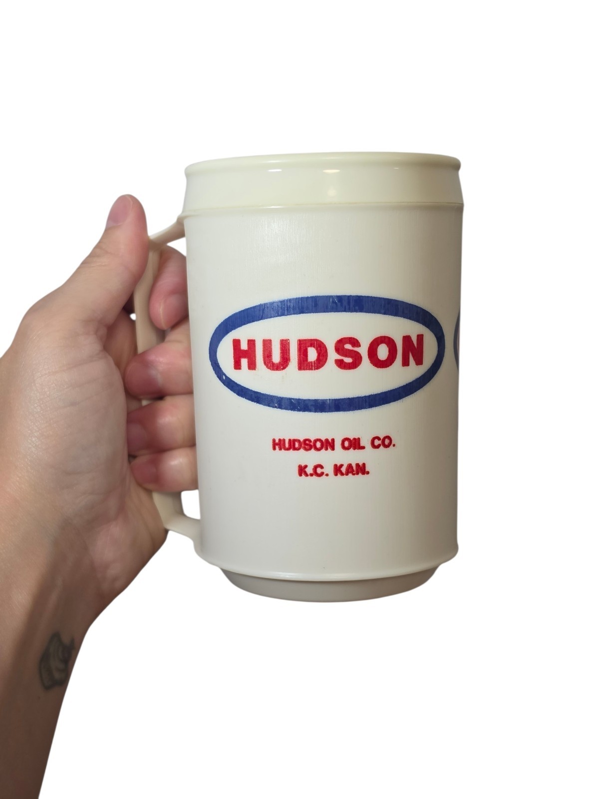 Vintage RARE Hudson Oil Co & Convenience Centers Advertising Travel Coffee Mug