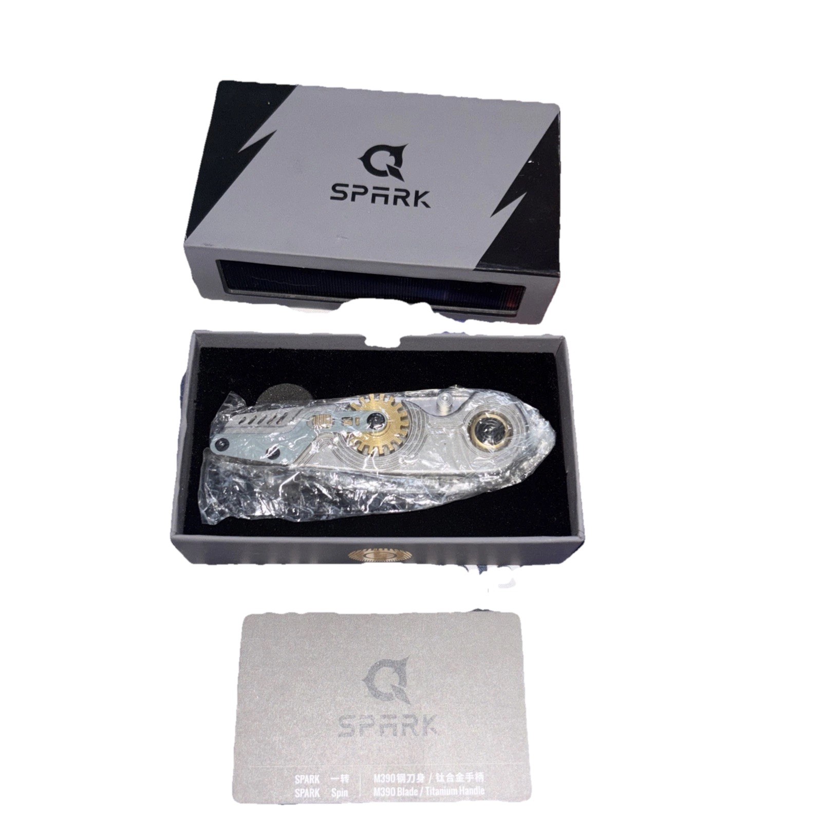SPARK Spin: Precision M390 Knife Titanium Handle