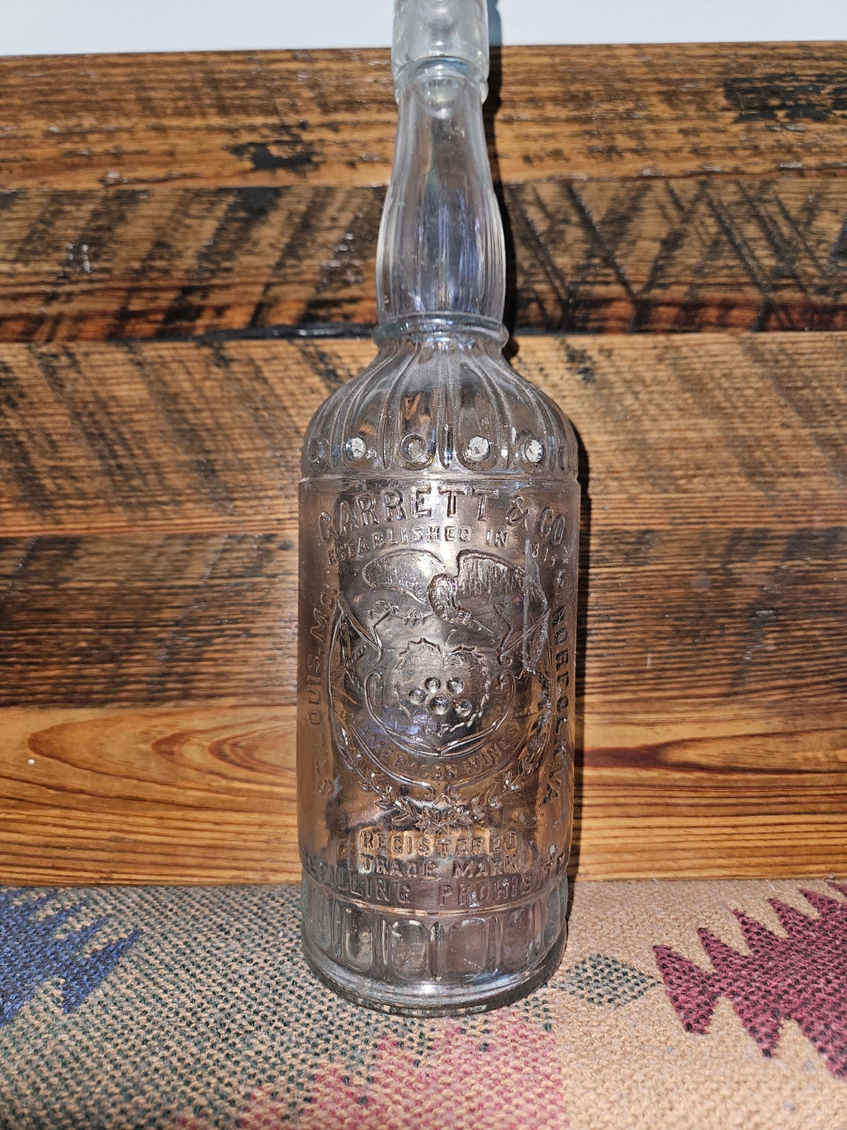 Rare Garrett & Co pictoral bottle Rare Garrett & Co pictoral bottle