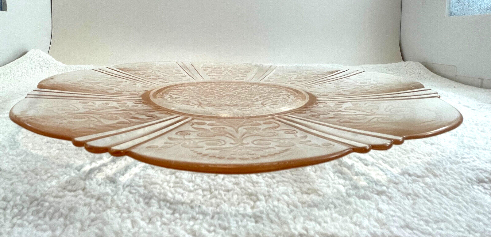 VTG Pink American Sweetheart Elegant Depression Glass 11.25
