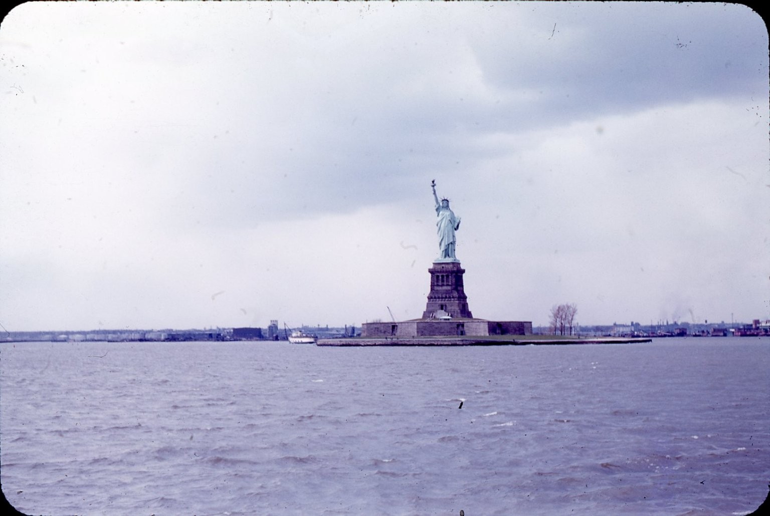 SL39 Slide 1950\'s  Statue of Liberty NYC New York Harbor 882a