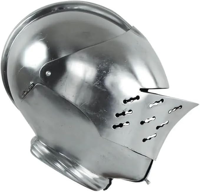 Authentic Battle-Ready Medieval Armet Helmet – Durable Steel Construction