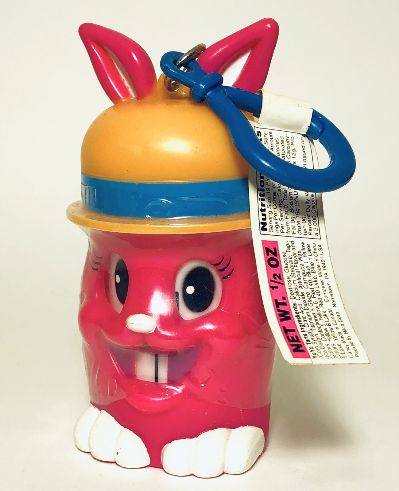 Vintage 1996 Hilco Easter BUNNY IN HAT Candy Container bubble gum PINK Vintage 1996 Hilco Easter BUNNY IN HAT Candy Container bubble gum PINK