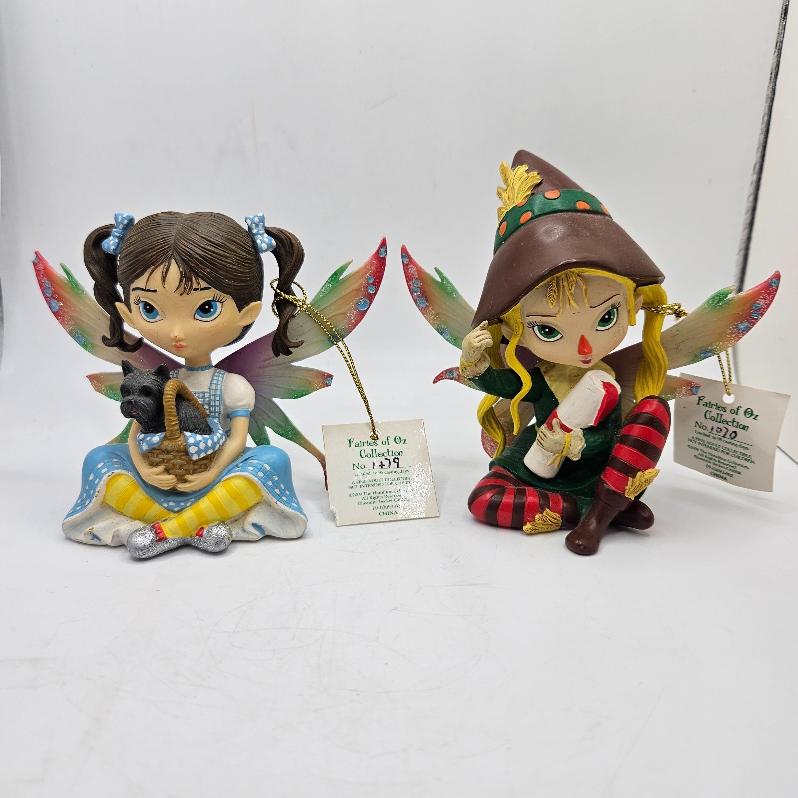 Hamilton Fairies of Oz Dorothy & Scarecrow Figurines Jasmine Becket-Griffith